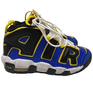 Nike Air More Uptempo Basketball Shoes‎ Blue Yellow Black Retro Youth 5.5Y